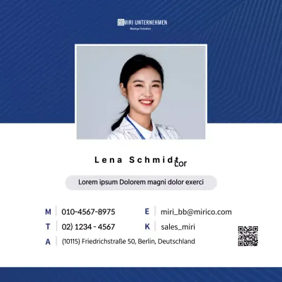 Einfaches Musterkonzept Profil in Marine