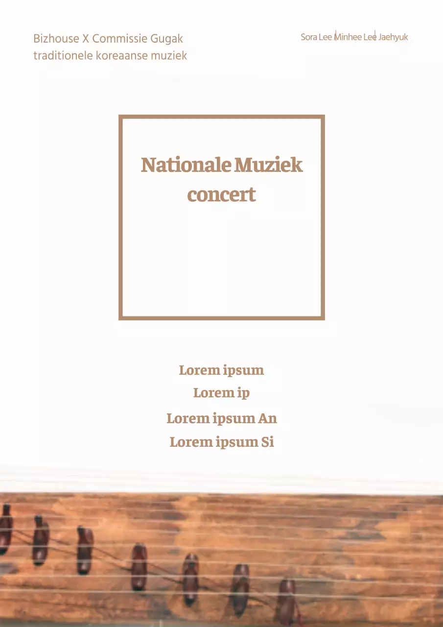 Promoot een eenvoudig klassiek concert met een zwarte pianofoto