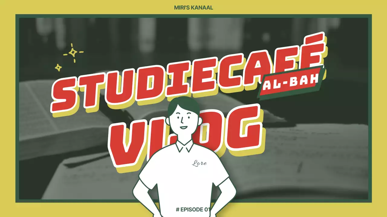 StudyCafe vlog in groen en rood (YouTube/Podpod thumbnail)