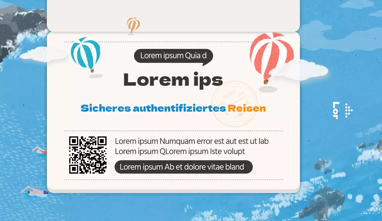 Kühle blaue Farben Ein sauberes Reisepass-Konzept Zur Förderung und Information von vertrauenswürdigen Reisekampagnen