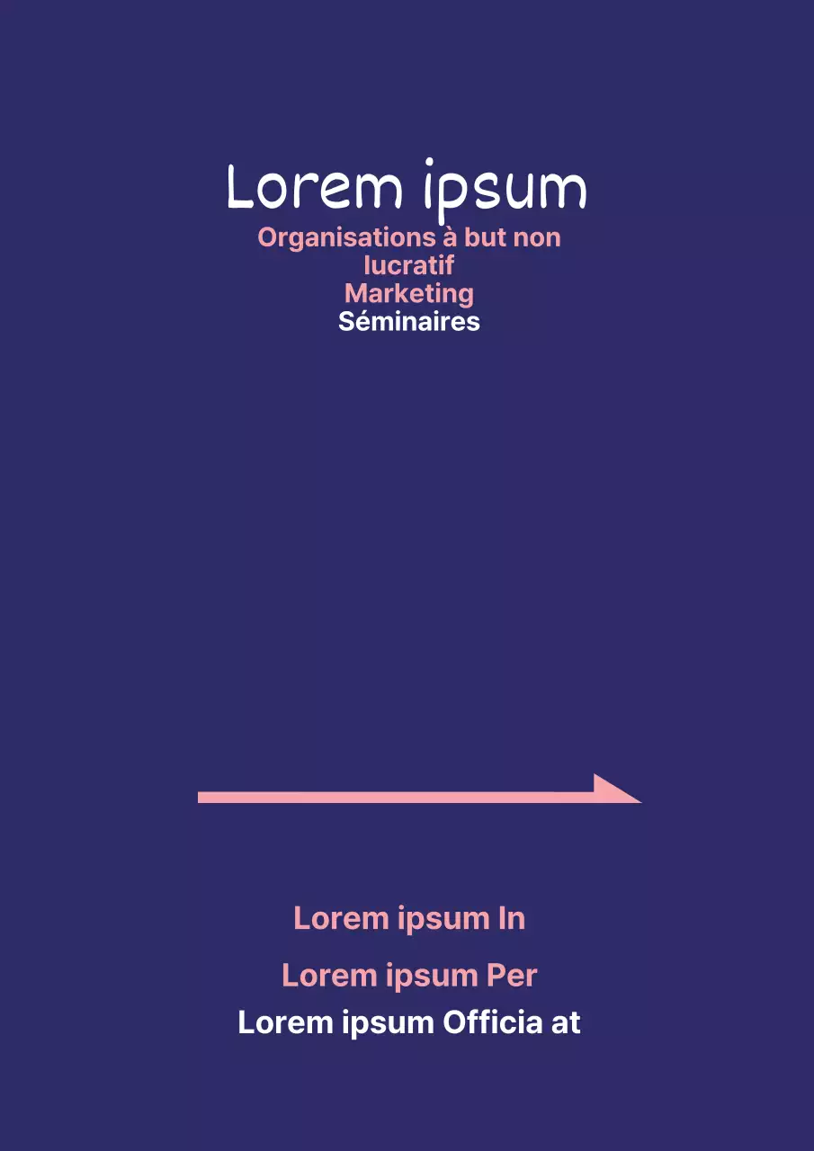 Faites la promotion de votre séminaire d'ouverture avec un texte clair en bleu et rose