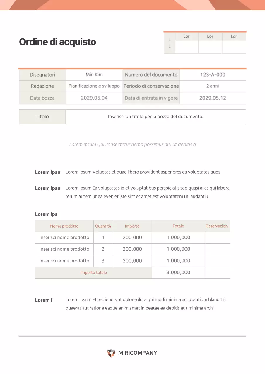 Una lettera d'intenti arancione e beige con un concetto normale