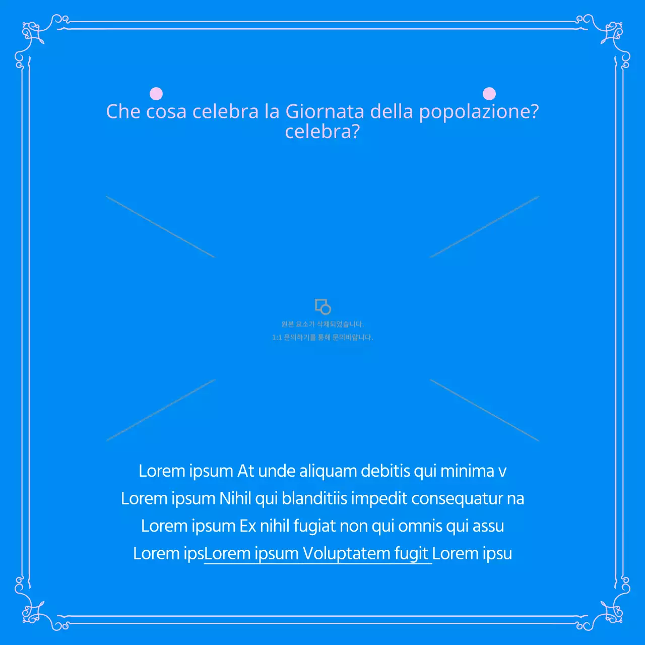 Politica demografica in rosa e blu CardNews