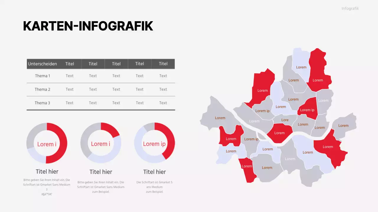 Karte der Stadtteile Seouls in rot und grau