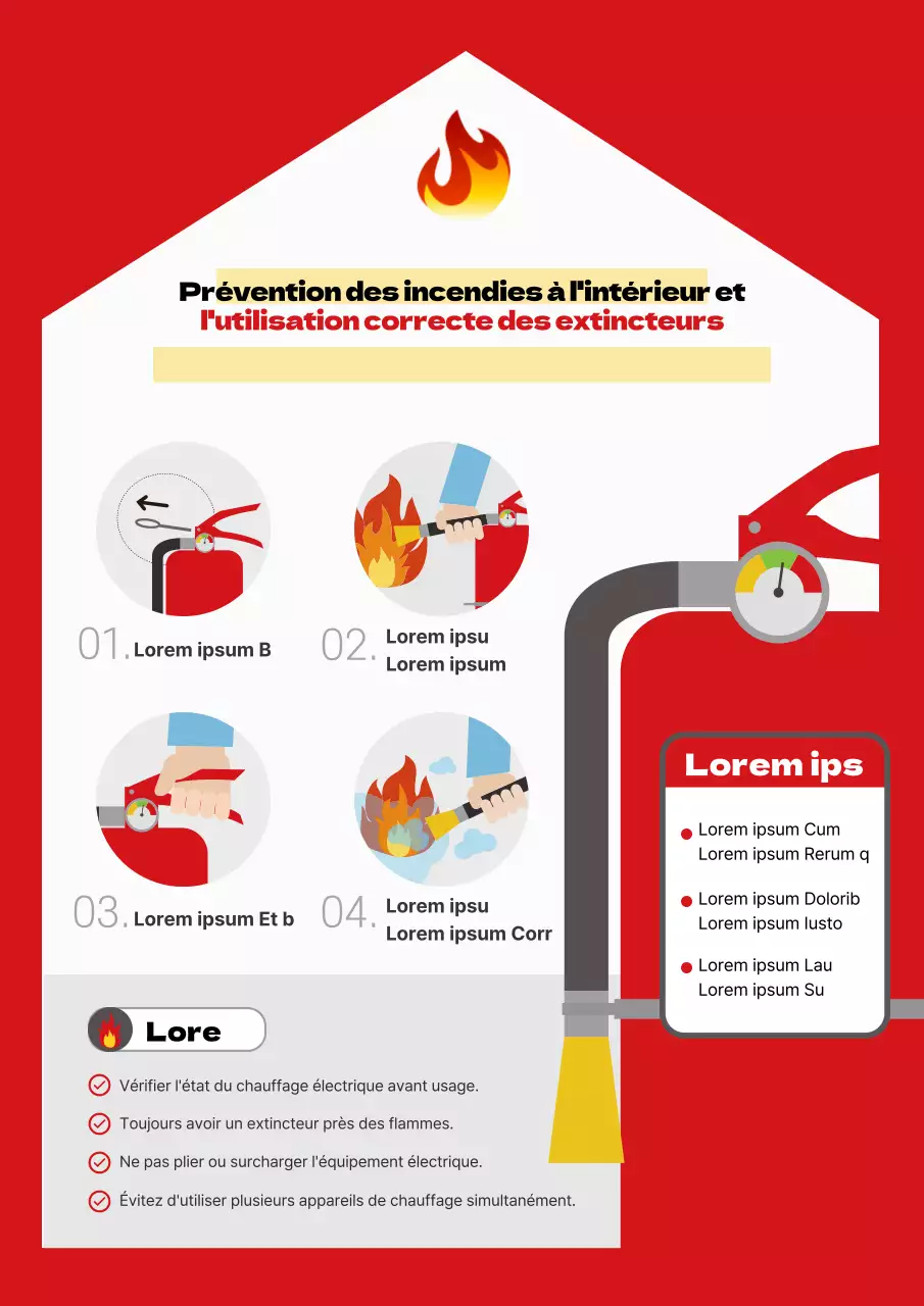 Un guide simple pour l'utilisation d'un extincteur rouge
