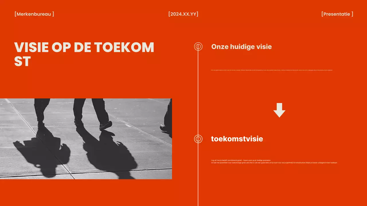 Een oranje en chique brand agency briefing