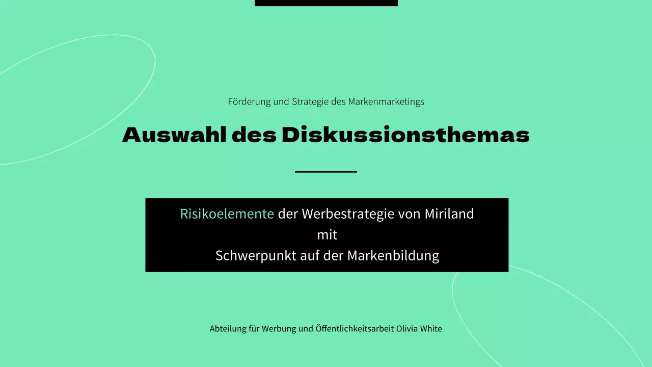 Ankündigung von Marketingaufgaben für die grüne Farbe