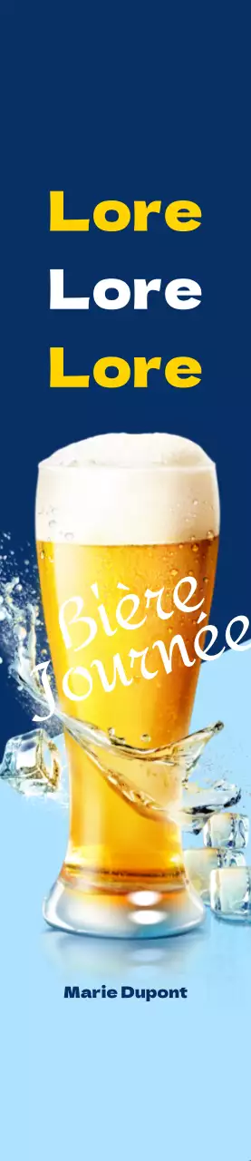 Promotion moyenne de la bière Hof sur fond bleu