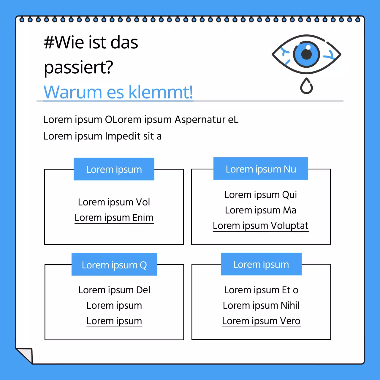Blaue und weiße Bindehautentzündung CardNews