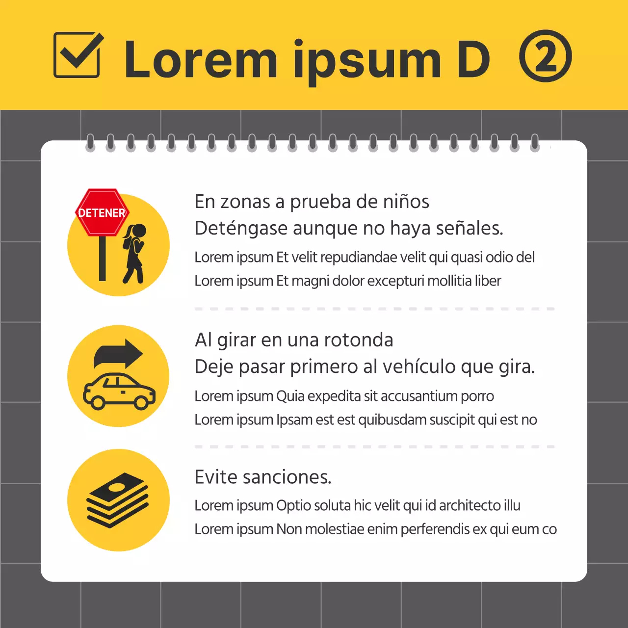 Repercusiones de las enmiendas a la ley de tráfico en negro y amarillo