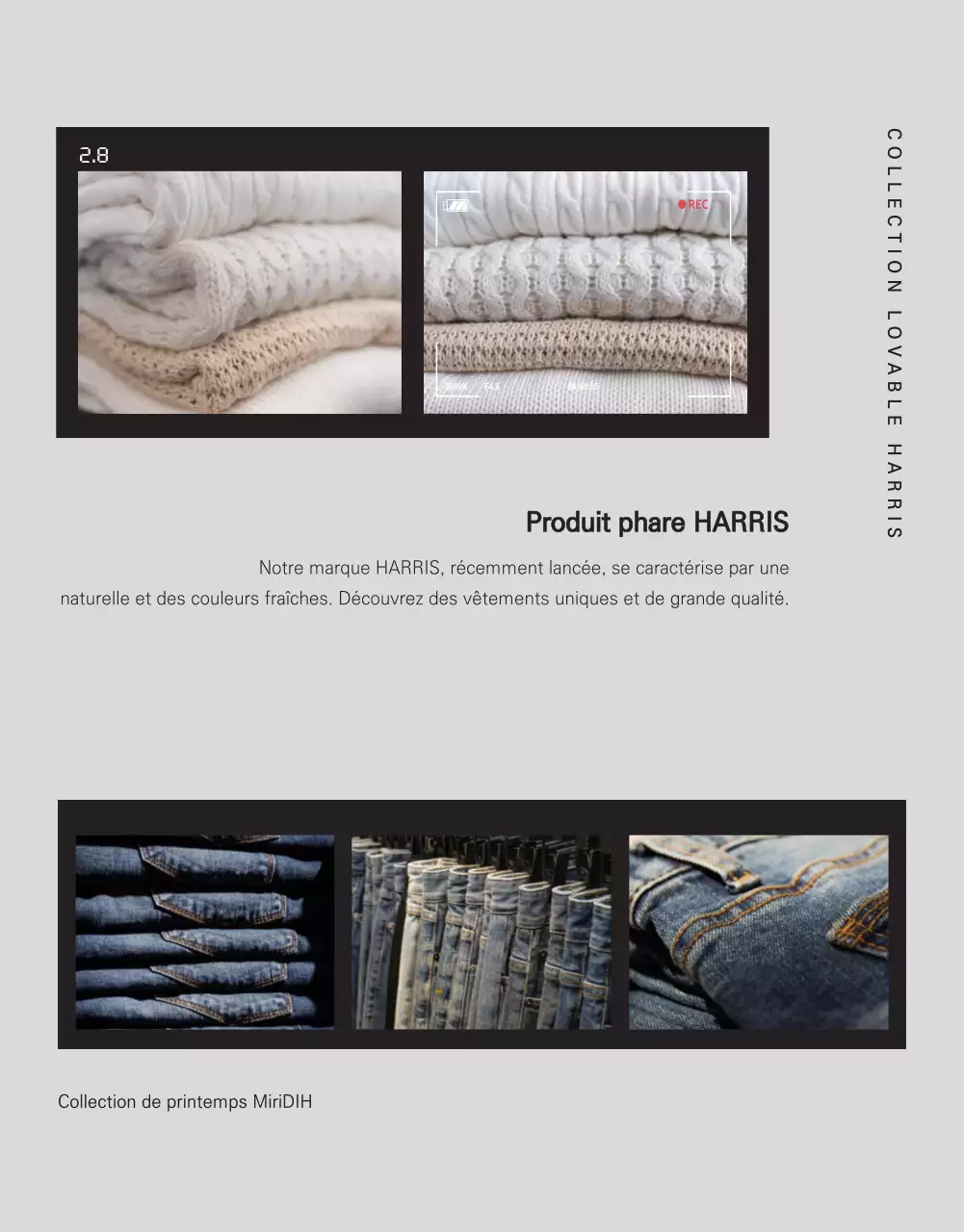 Page détaillée de la mode