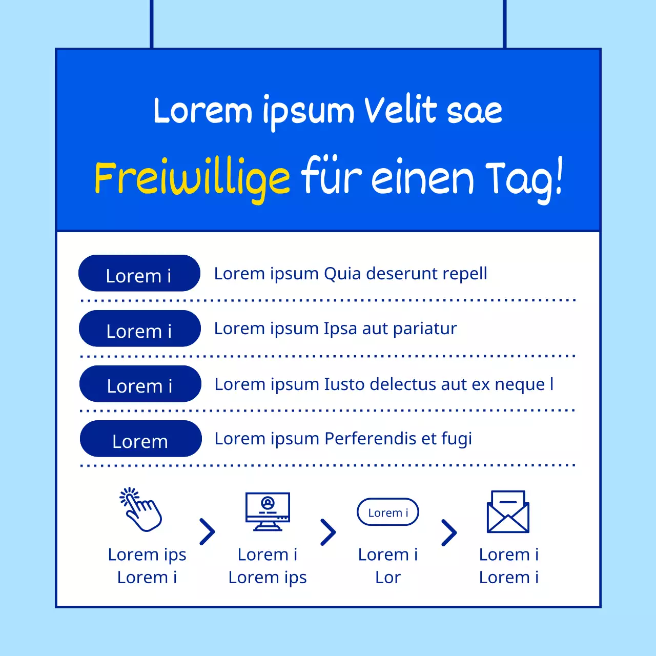 Sommerlicher Hitzewellen-Schutzplan mit niedlichen und einfachen Charakter-Illustrationen in Hellblau und Blau.