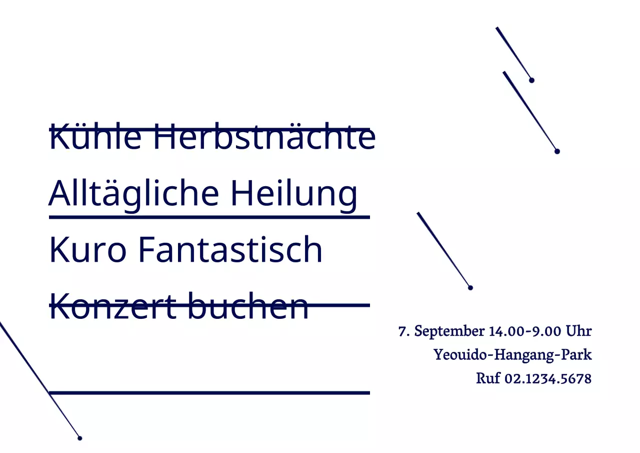 Marineblau einfache Stern Illustration Stil Buch Konzert Informationen Ankündigung