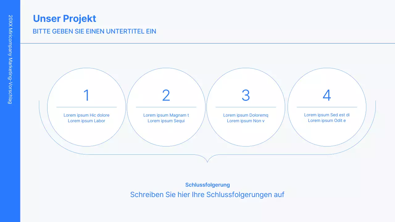 Business-Konzept-Kit mit blauen, minimalistischen und einfachen Linien