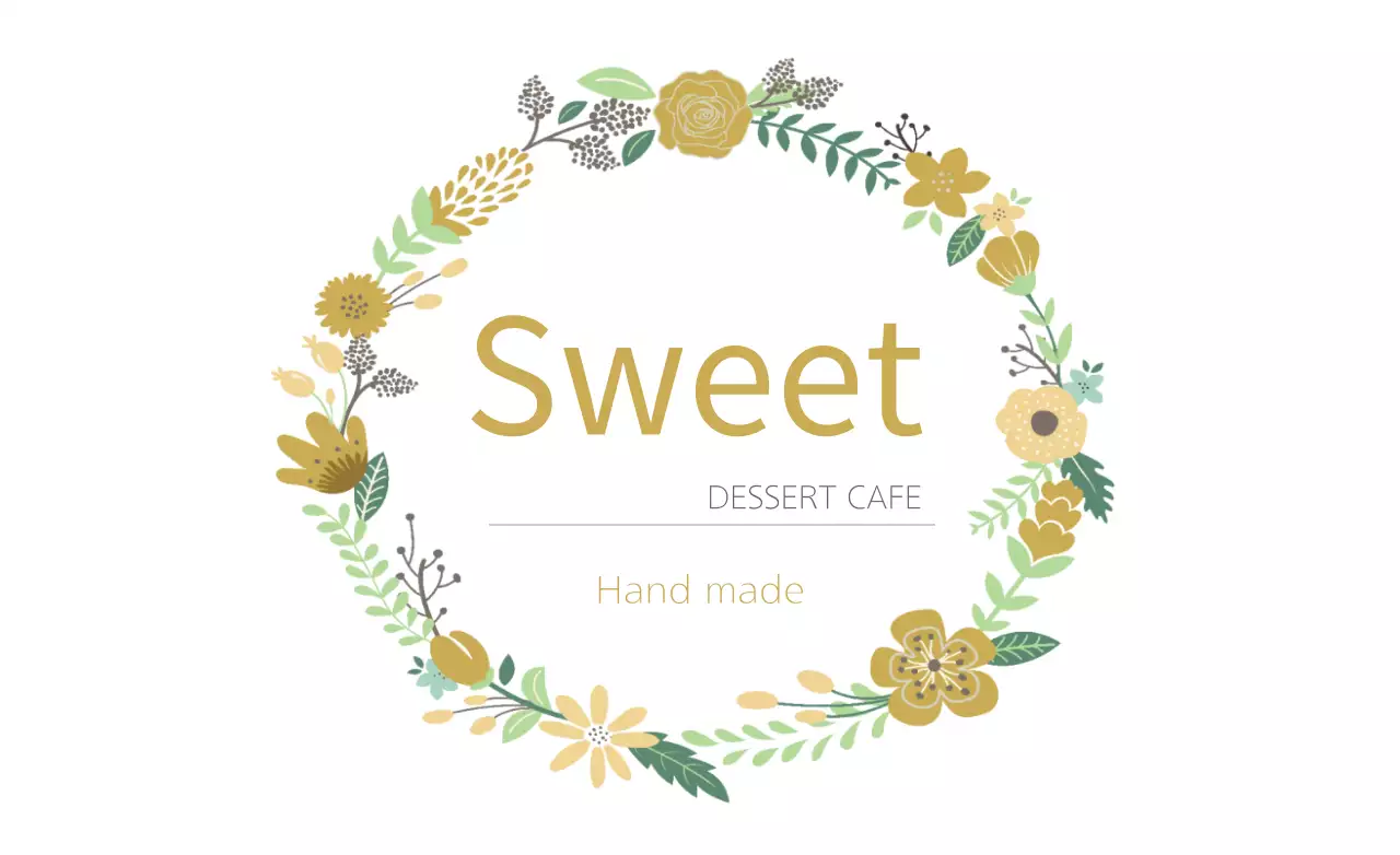 白 シンプル カフェ ロゴ ファンシーバナー