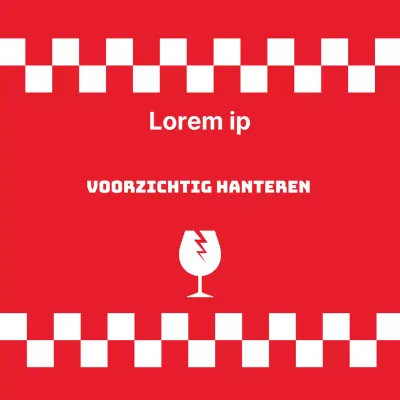 Sticker voor voorzichtig gebruik