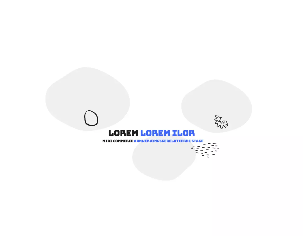 Een welkomstpakket ter herinnering aan je loopbaanstage met een blauw-zwarte menselijke illustratie.