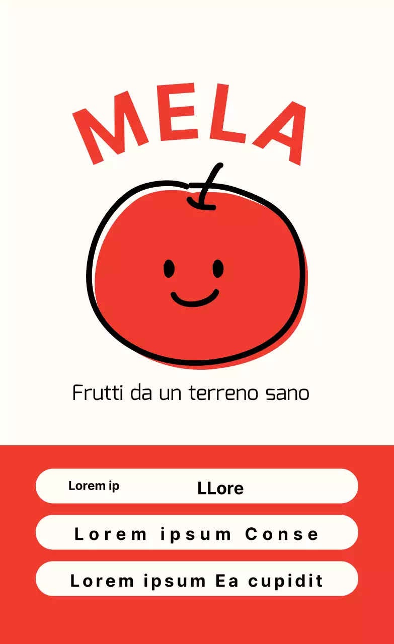 Adesivo verticale mela carina