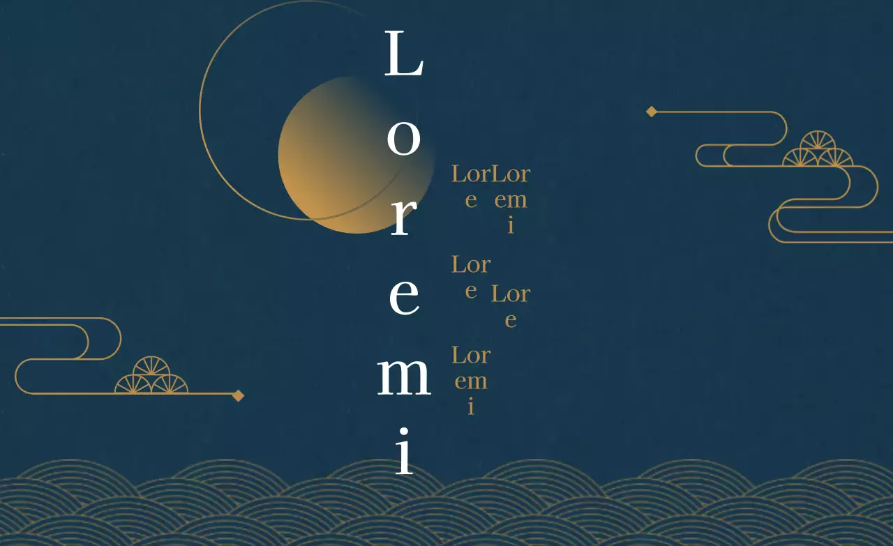 Un simple message de vœux turquoise et jaune pour Chuseok