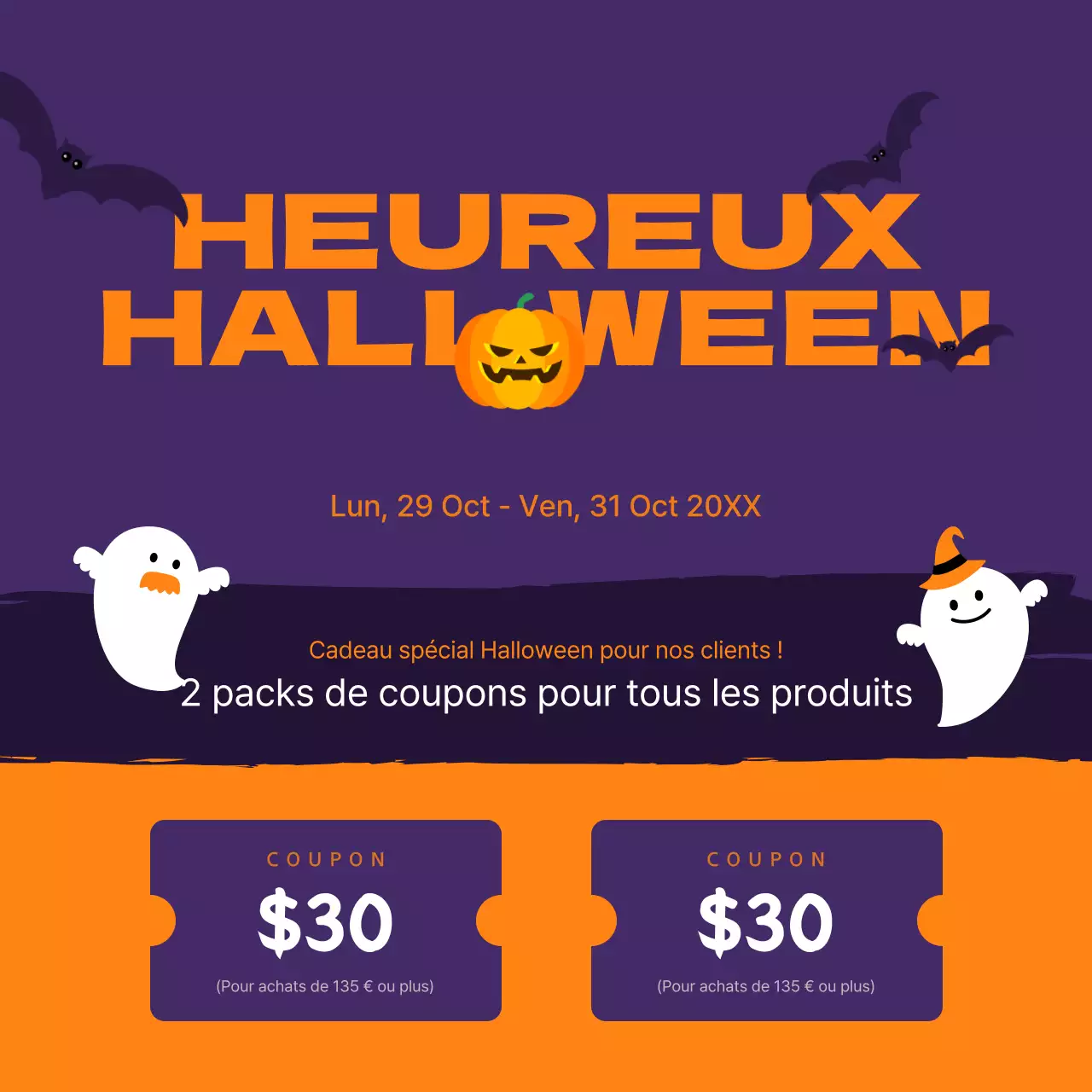 Bons d'achat pour Halloween