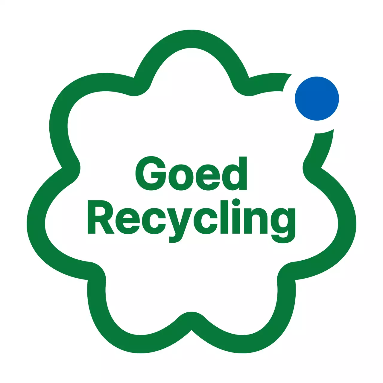 Eenvoudige combinatie van pictogrammen en tekst in groen en blauw Groene campagnes