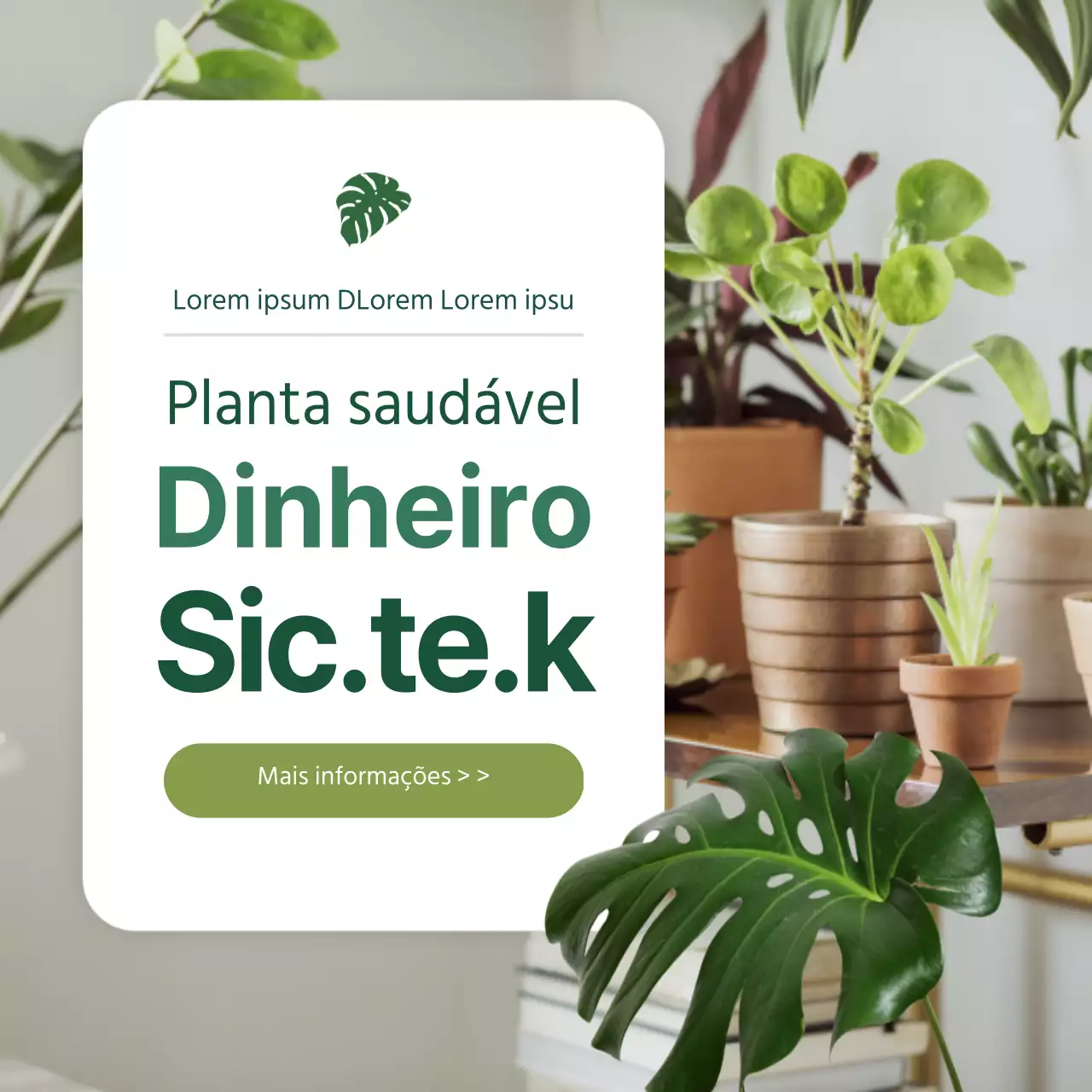Cartão de notícias sobre tecnologia alimentar com um toque verde