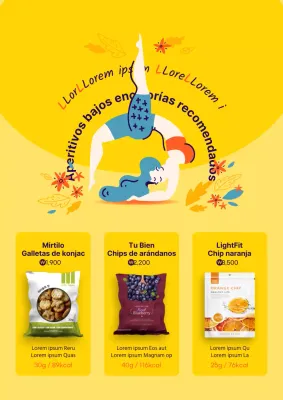 Amarillo Ilustraciones sencillas Concepto brillante Dieta Aperitivos Tema