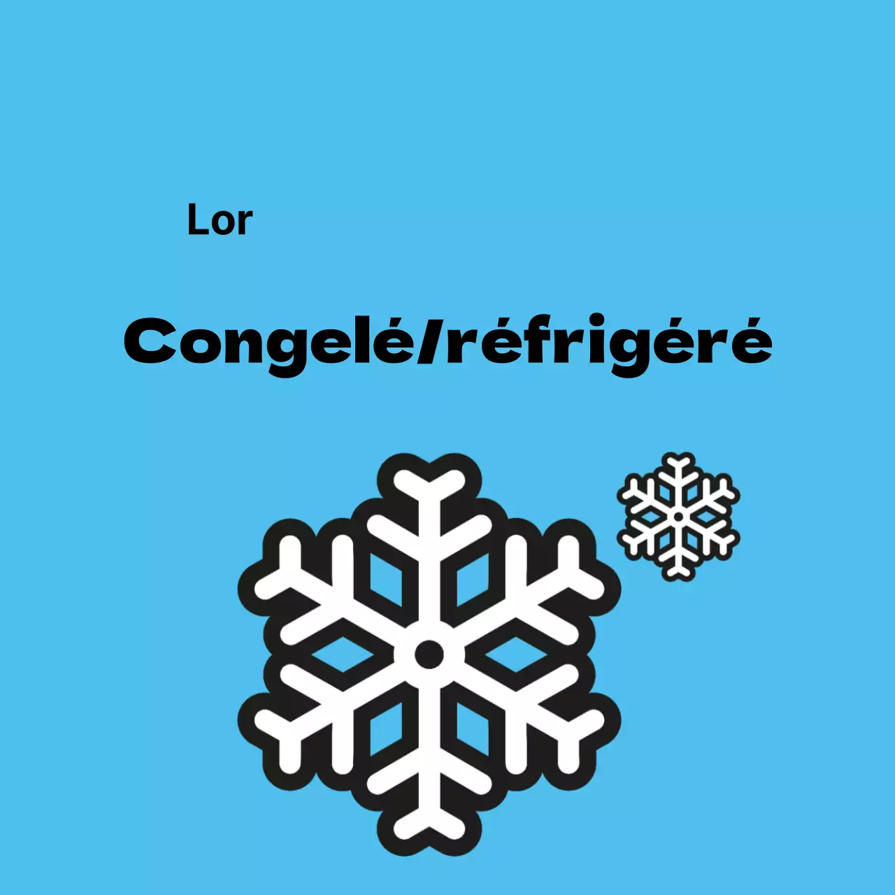 Autocollants pour aliments surgelés