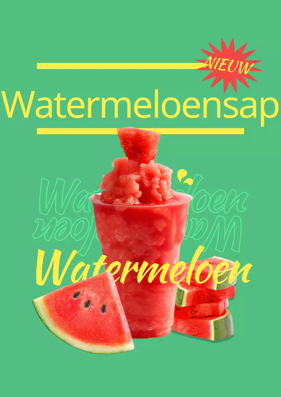 Promoot het menu van je café met kleurrijke geïllustreerde afbeeldingen van drankjes en tekst