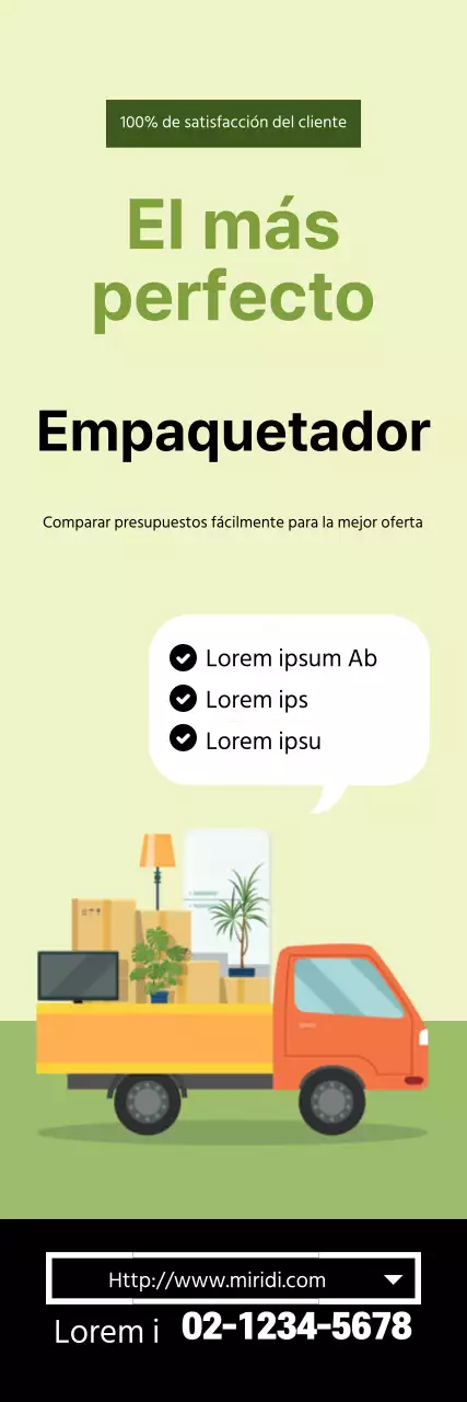 Ilustración ecológica Un embalaje limpio favorece la mudanza