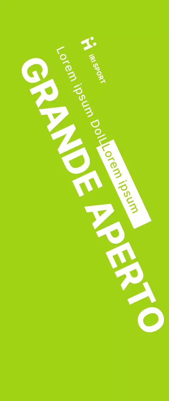 Un concetto pulito in bianco e verde lime per annunciare e promuovere eventi di vendita aperta di abbigliamento sportivo.