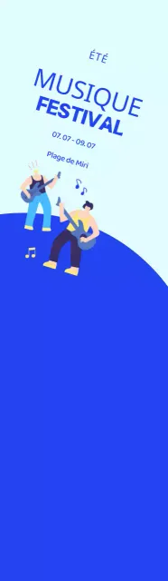 Faites la promotion d'un festival avec une illustration bleue et froide d'un artiste.