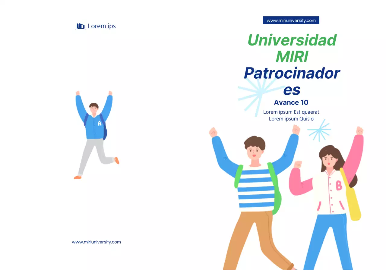Una sencilla promoción de la afición universitaria con texto e ilustraciones en azul marino.
