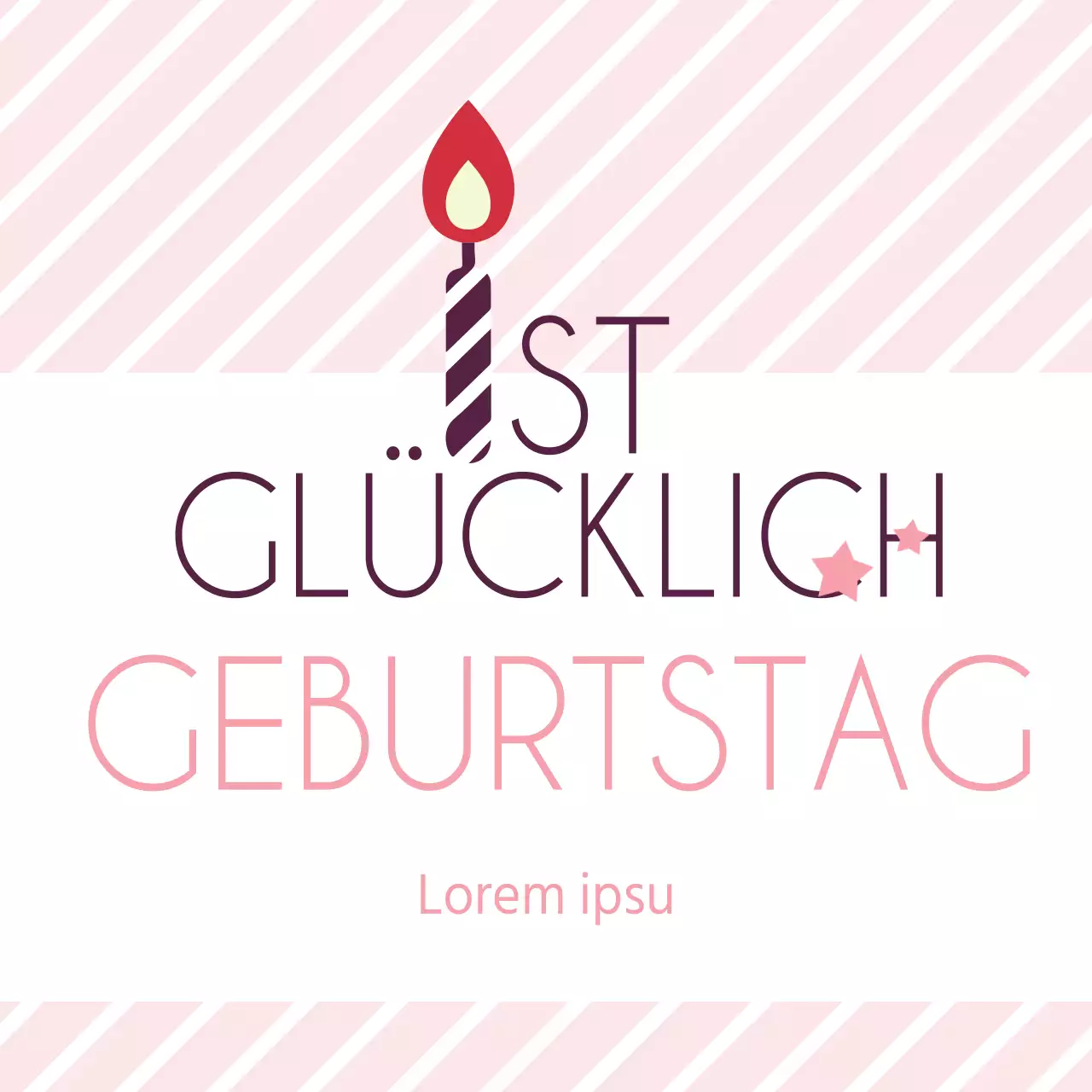 Banner für den ersten Geburtstag