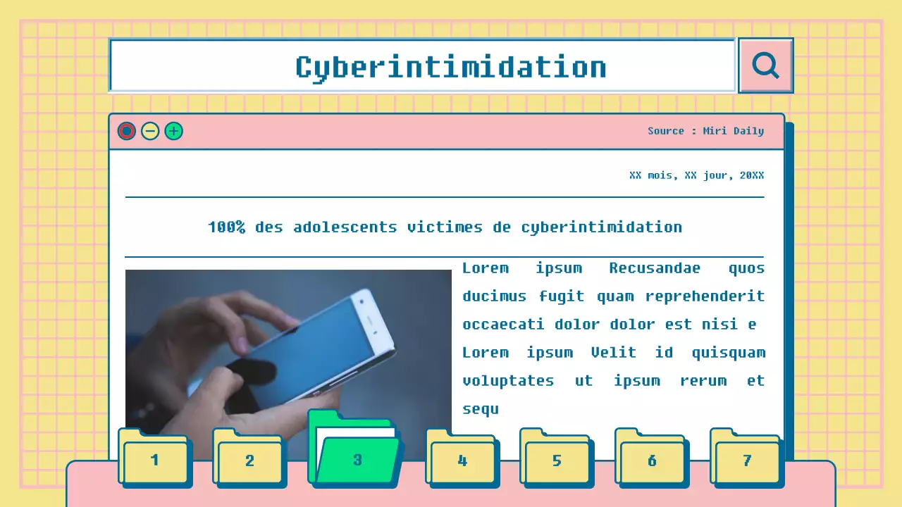 Présentation de l'évaluation des performances du concept de navigateur Internet jaune et rose