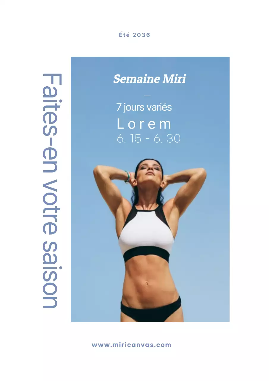 Affiche blanche simple pour la promotion d'une semaine de soldes d'été