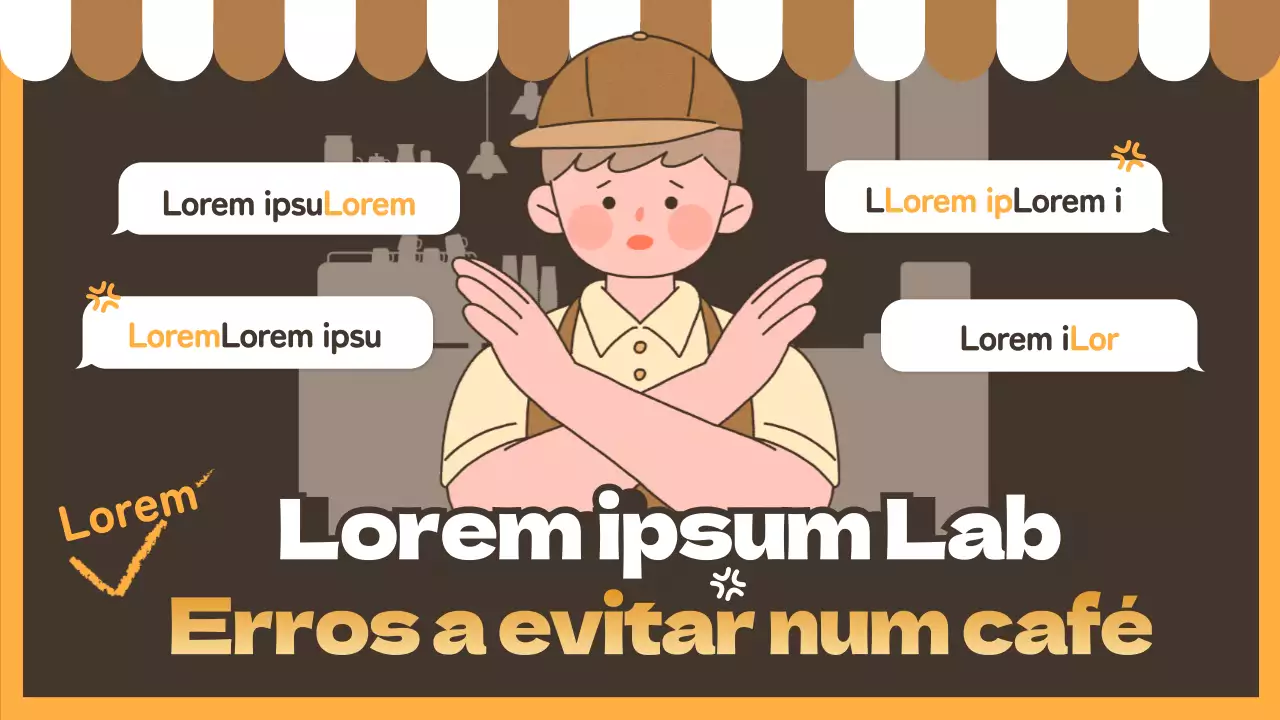 Miniatura do YouTube do conceito de café castanho e branco