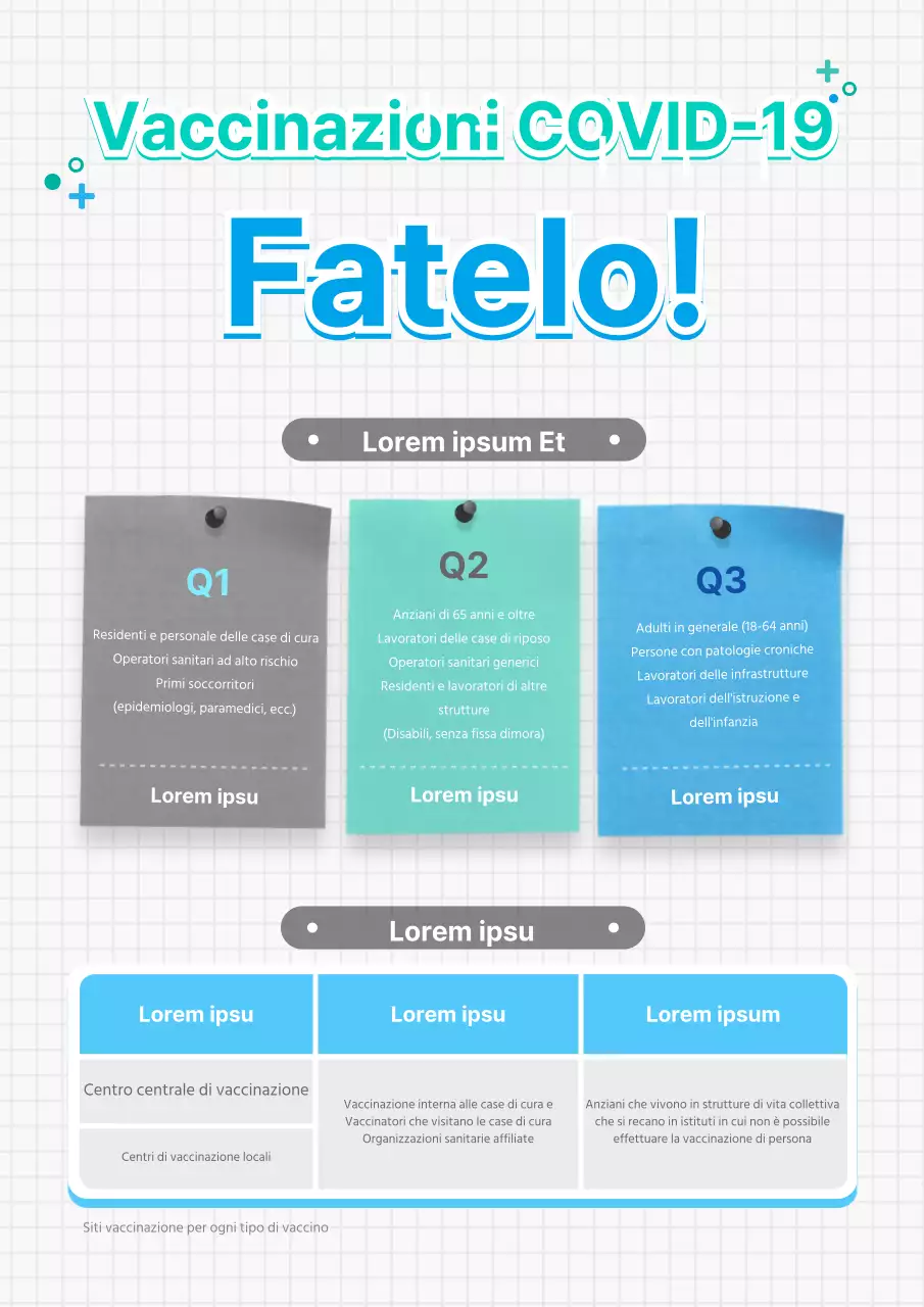 Concetto di vaccinazione in un taccuino blu e menta