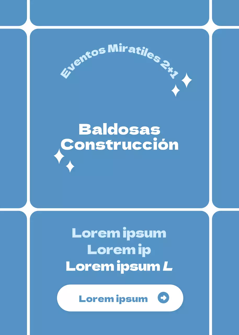 Evento temático con azulejos azules