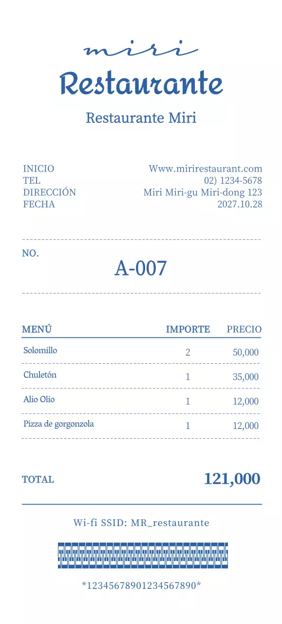 Un recibo de logotipo de restaurante con un estilo emocional y sencillo