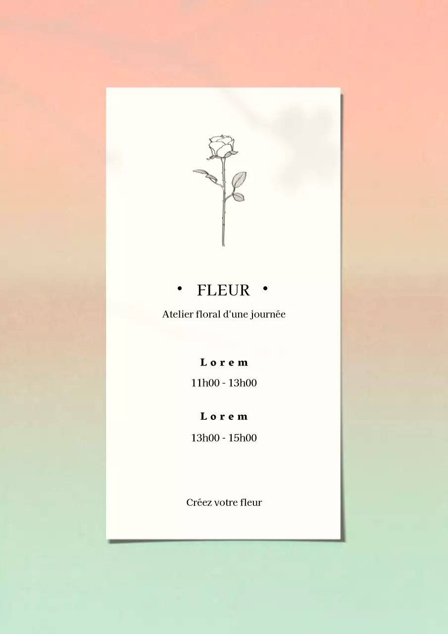 Cours d'une journée