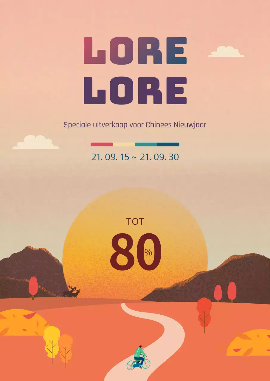 Bruine herfst Concept Illustratie Chuseok Sale