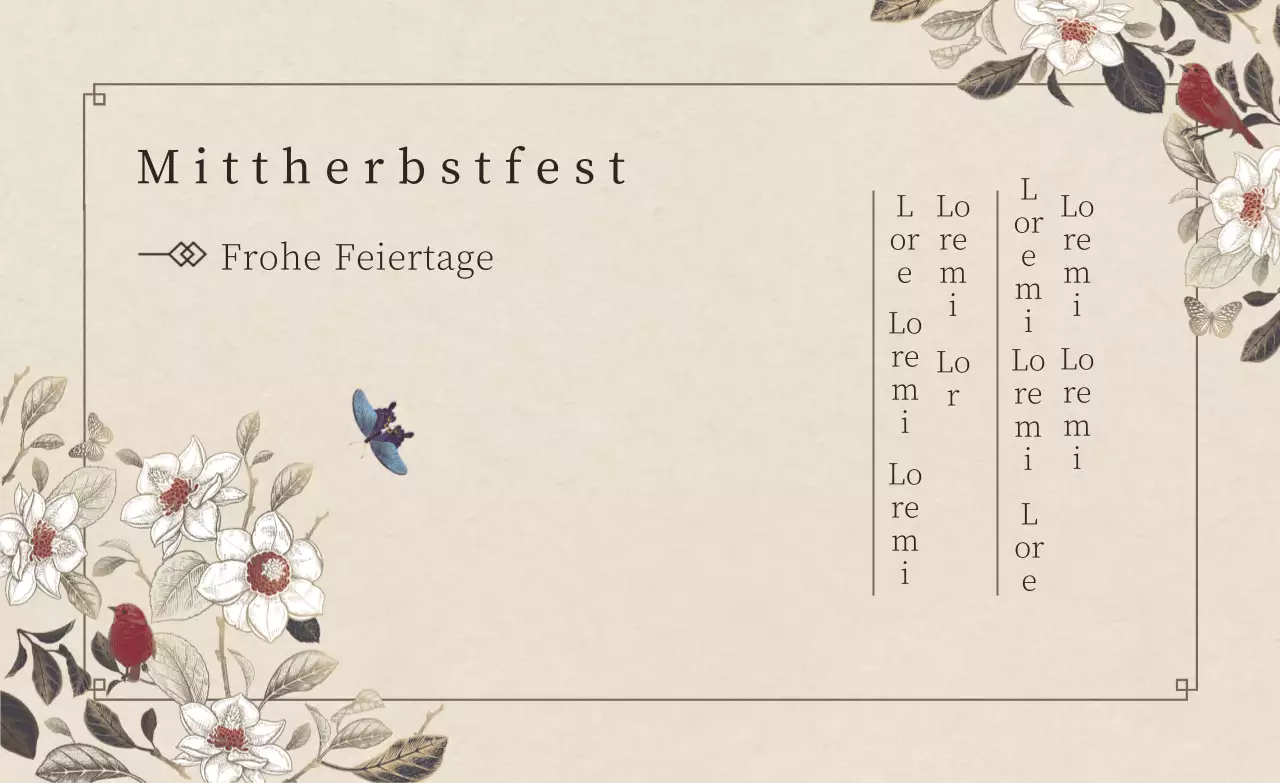 Ein einfacher Obon-Dankesgruß mit einem orientalisierten Konzept in Beige