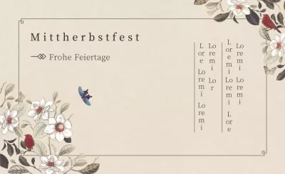 Ein einfacher Obon-Dankesgruß mit einem orientalisierten Konzept in Beige