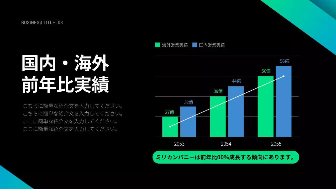 黒 モダン ビジネス プレゼンテーション