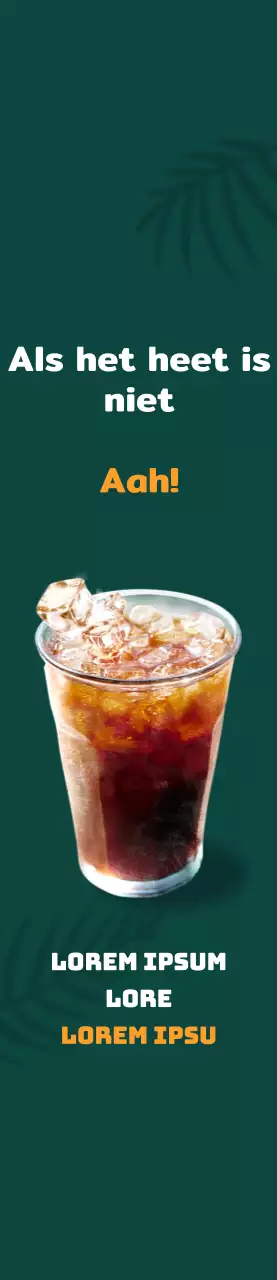 Cafégebeurtenis met palmboomschaduw op groene achtergrond