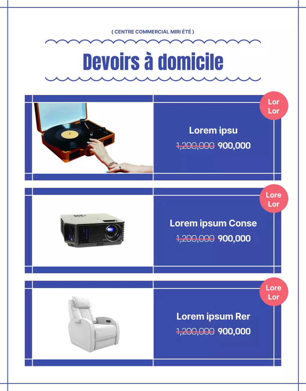 Une exposition estivale mettant en valeur les lignes simples du bleu.