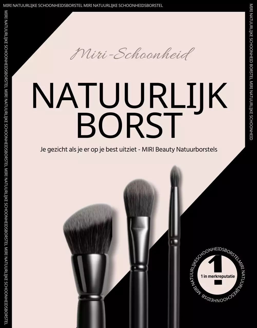 Promoot luxe penselen in zwart en beige