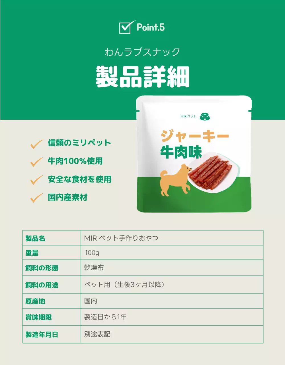 青 シンプル ペット 広告 詳細ページ