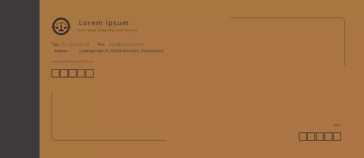 braunes Logo sauberes Kanzleigeschäft